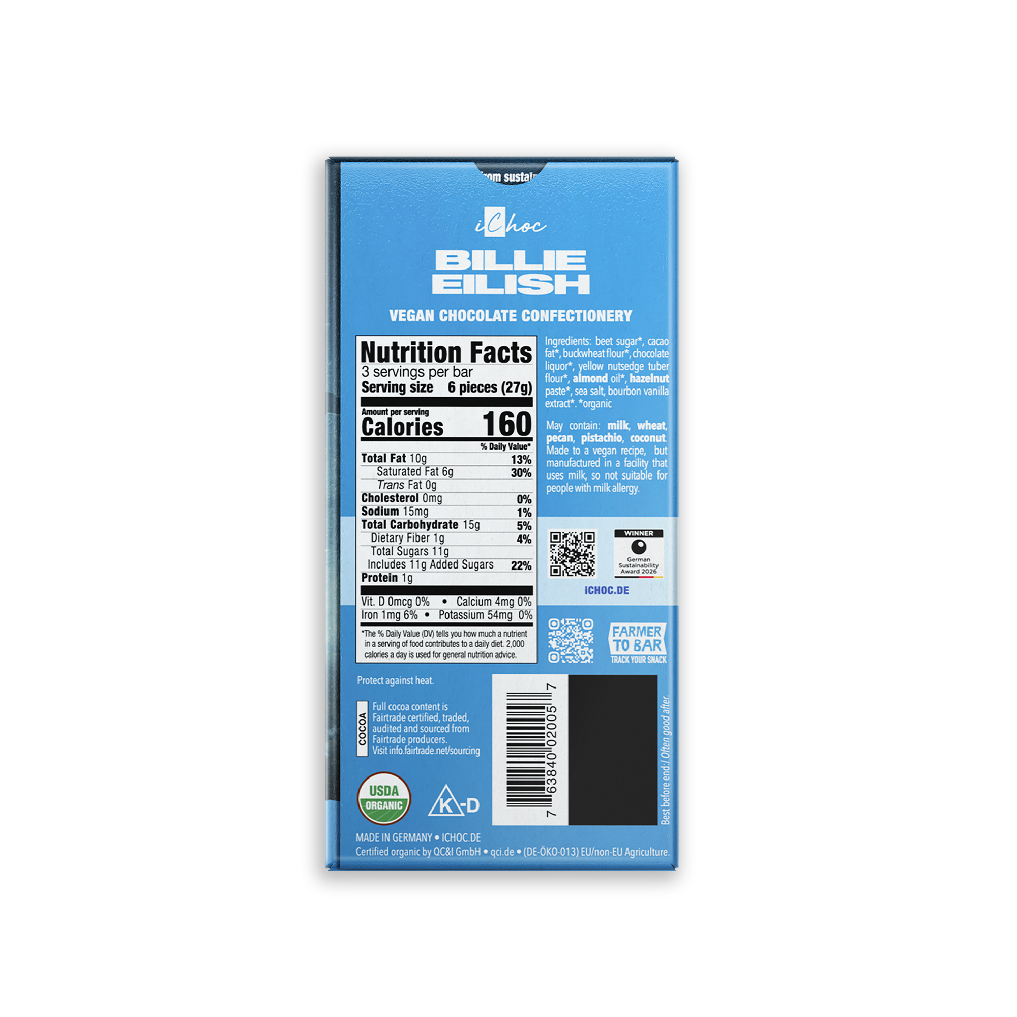 Live in 3D Vegan M!LK Chocolate Bar