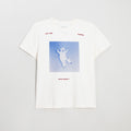 Falling Scatter Text White T-shirt