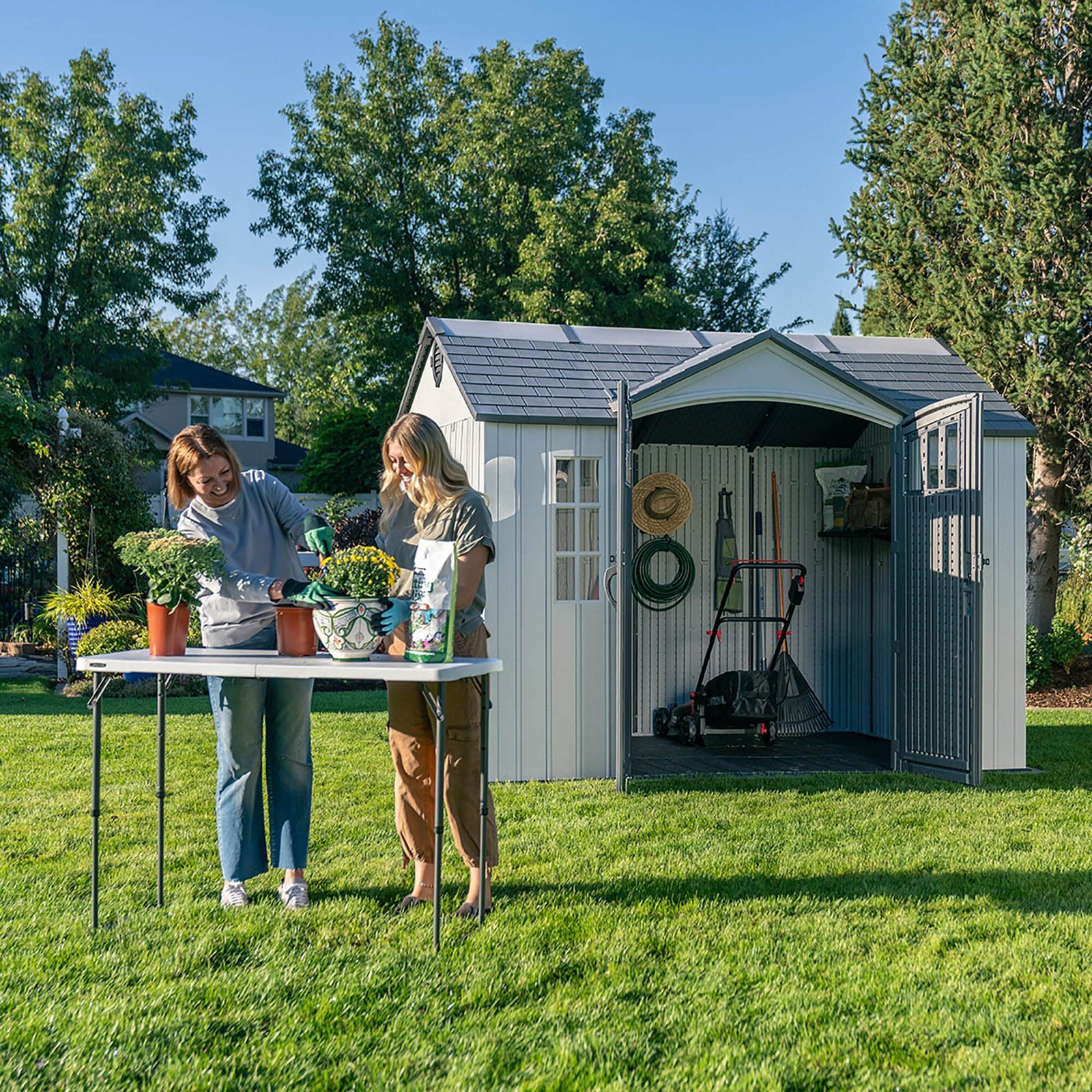 00d7174b-fa00-4824-8105-537c22ab20f4 Lifetime 10 Ft. X 8 Ft. Side Entry Outdoor Storage Shed