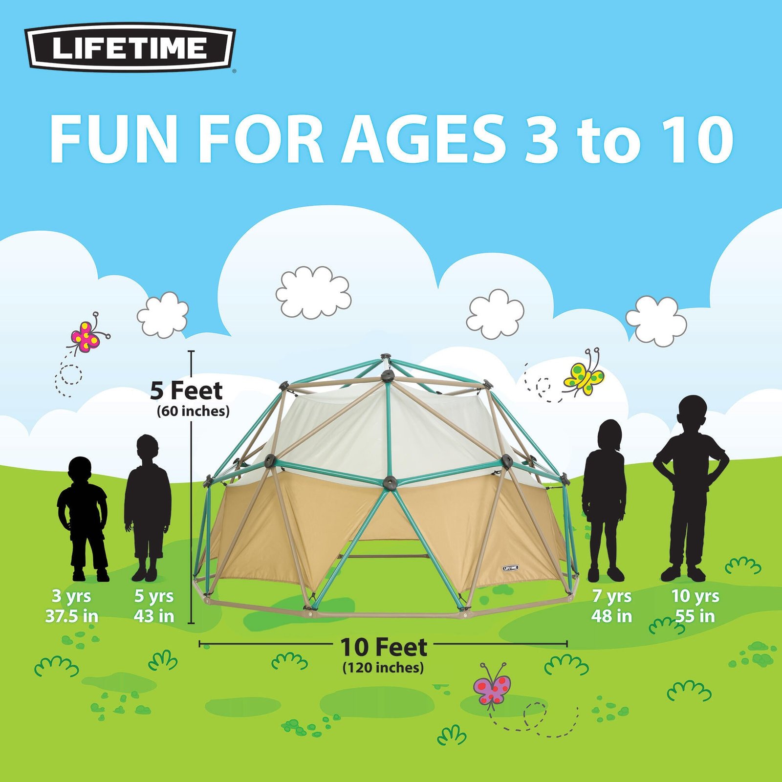 01661740-3ed1-40f9-b748-d983651140e2 Lifetime 60-Inch Climbing Dome with Canopy