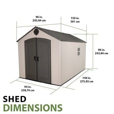 0621674a-c34f-40d2-b5fa-1a869da24c6a Lifetime 8 Ft. x 12.5 Ft. Outdoor Storage Shed