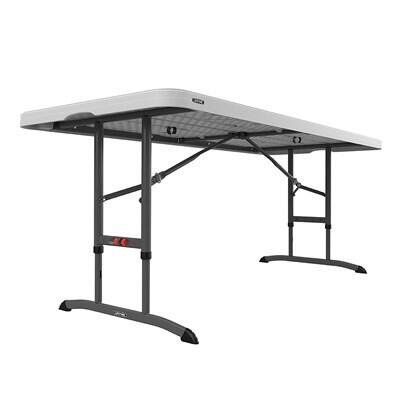 16c39c6e-d63b-4243-aa82-51f0b1932cf9 Lifetime 6-Foot Adjustable Height Folding Nesting Table