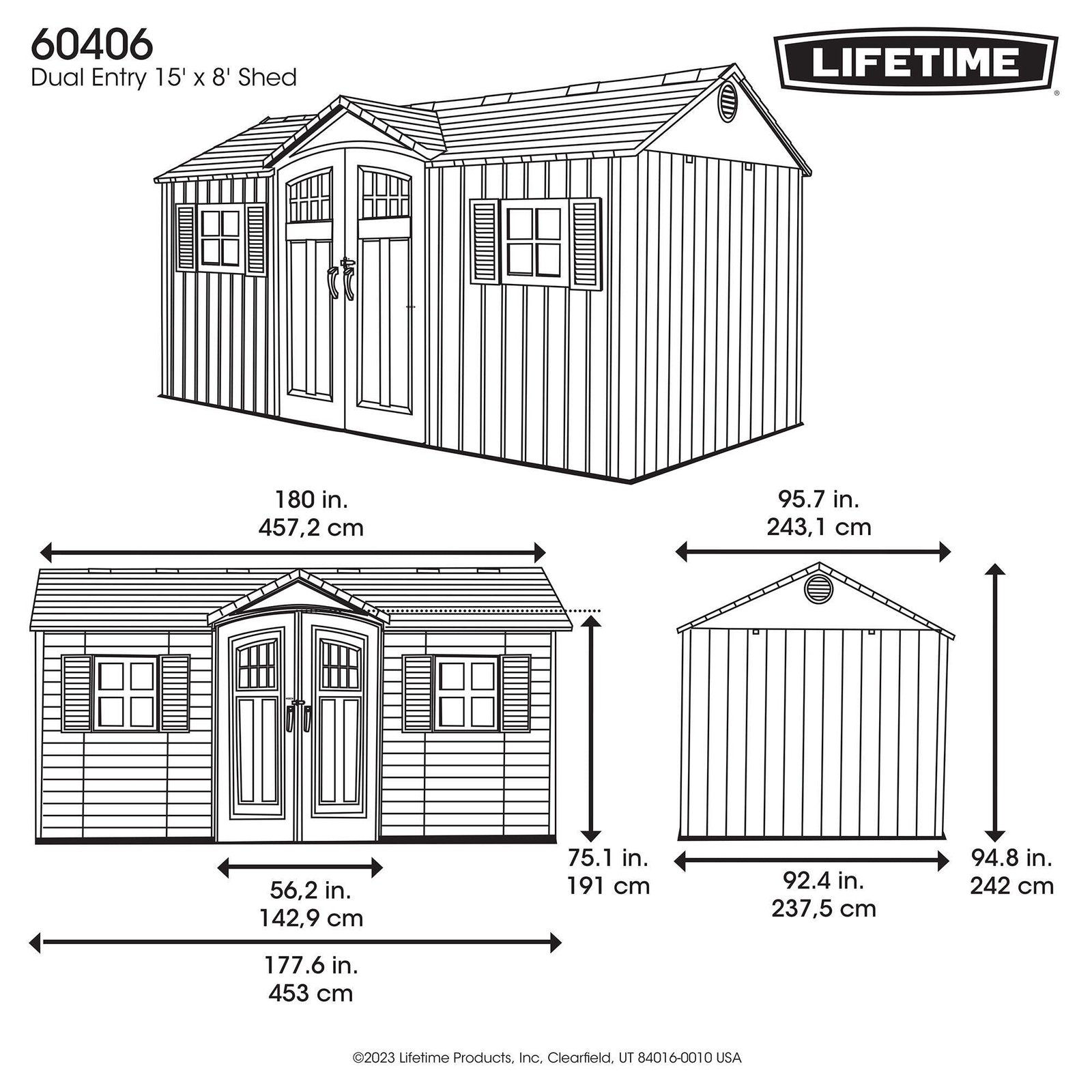 1ae24af6-135e-486e-b4a0-7a4508f7e377 Lifetime 15 x 8 Outdoor Storage Shed