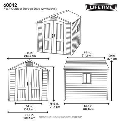 1bf06cc7-9b0e-42f4-900a-1195a4424baa Lifetime 7 Ft. x 7 Ft. Outdoor Storage Shed