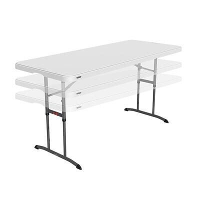 1eb67391-cf30-4d3a-be47-e6f863e7a8ee Lifetime 6-Foot Adjustable Height Folding Nesting Table