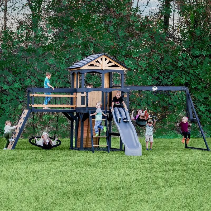 2300354-TIMBER-Crossing-HERO-2 Backyard Discovery Timber Crossing Swing Set