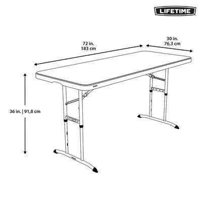 25720f30-28f8-4f78-8cbe-eaf351b7890e Lifetime 6-Foot Adjustable Height Folding Nesting Table