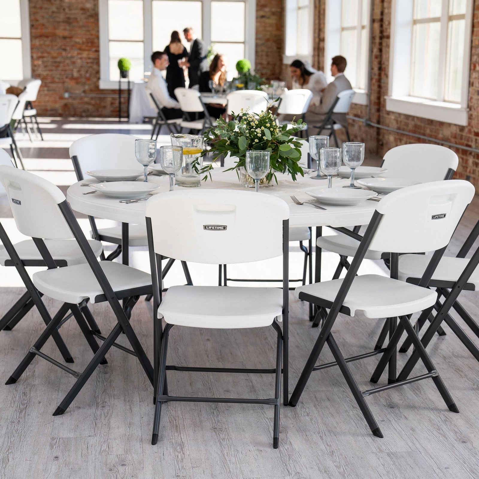29a7419e-c944-4383-a8aa-30ea09353673 Lifetime 60-Inch Round Stacking Tables (4) and Chair (32) Combo