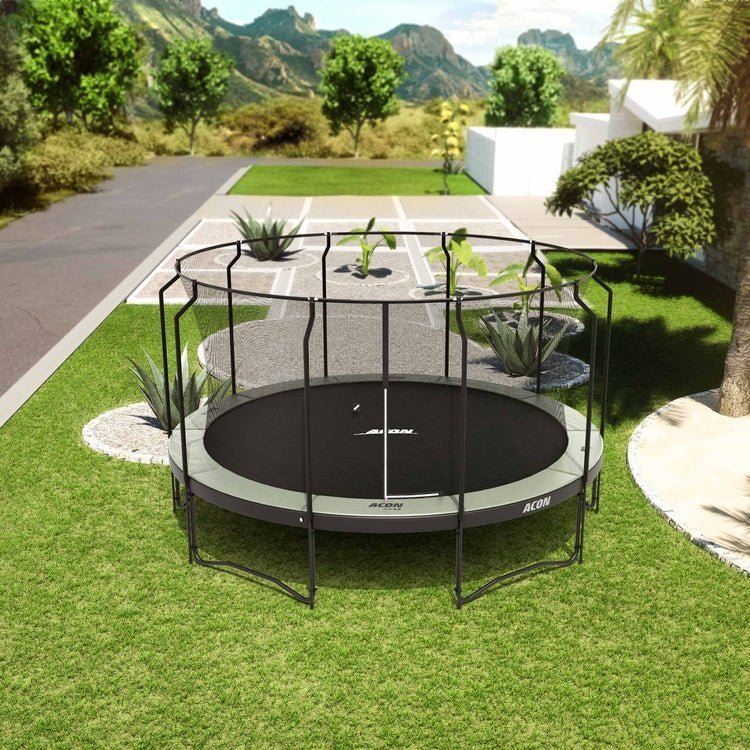 306-2-1 Acon Air 15ft Round Trampoline with Premium Net and Ladder