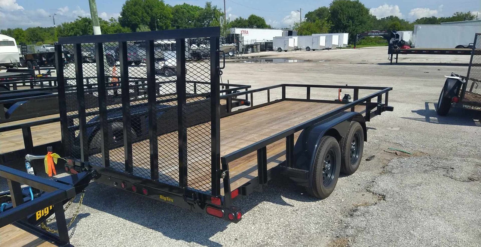 364256834_682185500420653_4417899637459322660_n 7X16 Big Tex Tandem Axle Pipe Black Utility Trailer (70PI-16XBK4RG-GA)