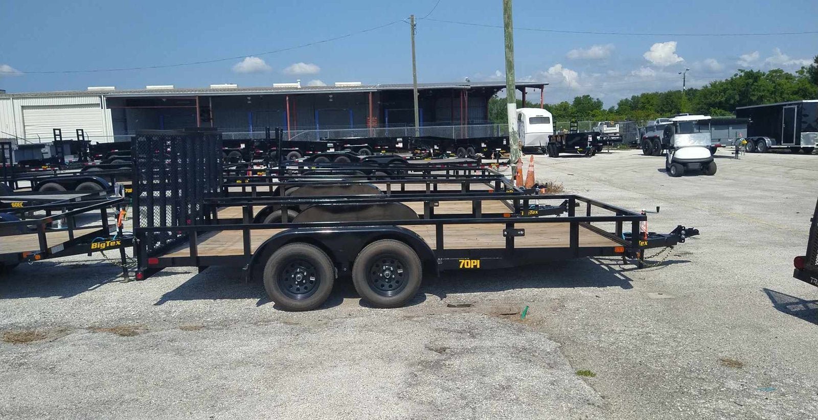 364502583_2766946360134224_1700483052961104471_n 7X16 Big Tex Tandem Axle Pipe Black Utility Trailer (70PI-16XBK4RG-GA)