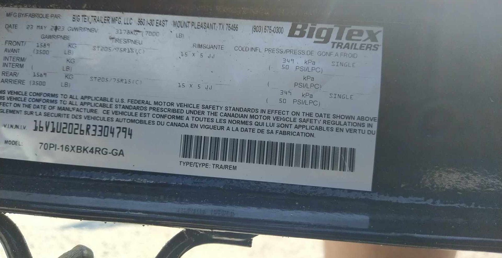 364534611_825597002268419_6888821330440796881_n 7X16 Big Tex Tandem Axle Pipe Black Utility Trailer (70PI-16XBK4RG-GA)