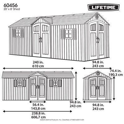4262e403-725d-4646-805a-14cc5bc130bf Lifetime 20 x 8 Foot Outdoor Storage Shed