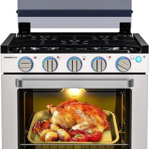 Camplux 21 Inches RV Stove Gas Range Oven 3 Burners Cooktop