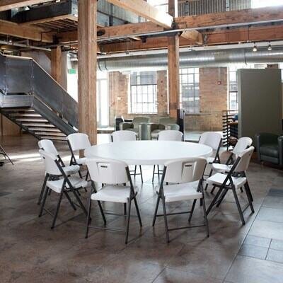 48f2e588-8fc0-409b-87e5-5916fe2f3b48 Lifetime 72-Inch Round Tables (12) and Chairs Combo (120) - Commercial