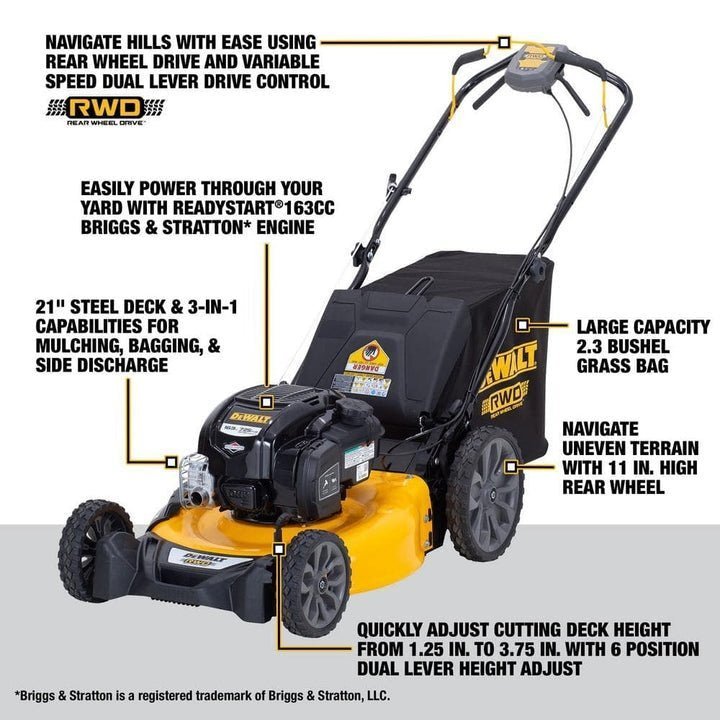 49bb0e62-d963-4e33-a744-93fb9964b08e DEWALT 21″ 163cc Self-Propelled Lawn Mower