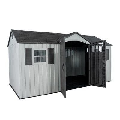 4f090215-1095-4e8f-ae63-15956962a838 Lifetime 15-ft x 8-ft Dual Entry Outdoor Storage Shed