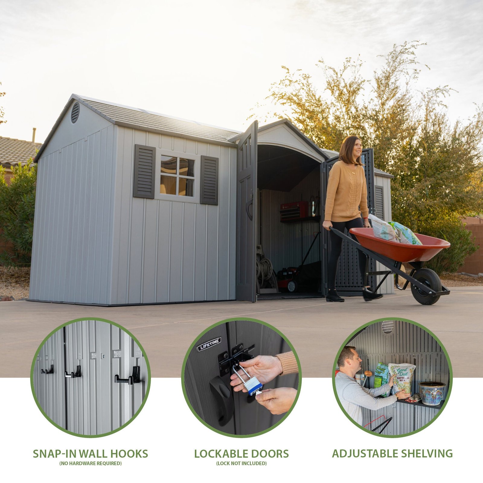 51fd1998-baf3-48eb-b6f1-0e95d5184120 Lifetime 15 x 8 Outdoor Storage Shed