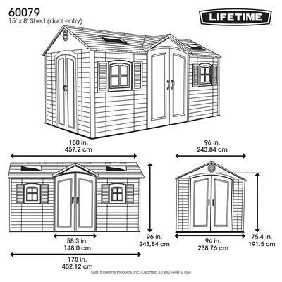 57d2de31-854e-4045-94bf-49dd939cc42f Lifetime 15 Ft. x 8 Ft. Outdoor Storage Shed