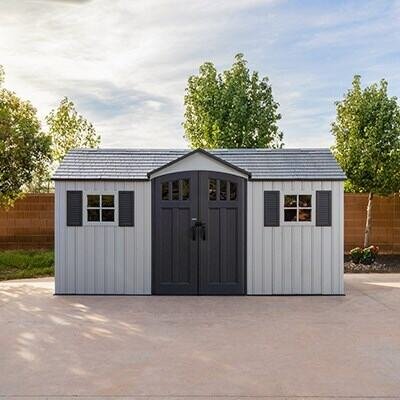 59b2dd78-2489-4f12-b172-7691e46f2932 Lifetime 15-ft x 8-ft Dual Entry Outdoor Storage Shed