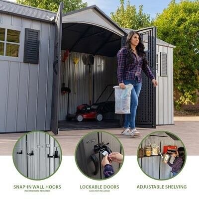 5fde432c-b8ca-4481-b415-30ab911d11d6 Lifetime 15-ft x 8-ft Dual Entry Outdoor Storage Shed