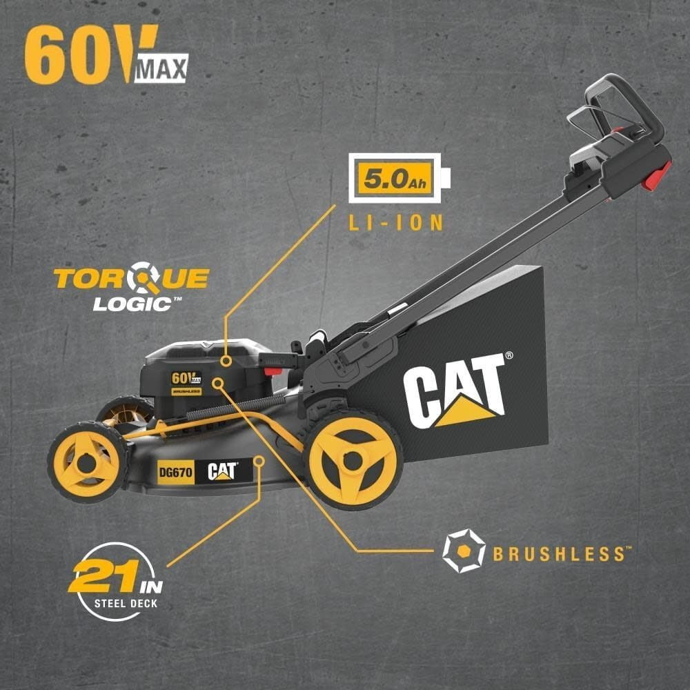 6249df4c-959c-4794-9537-bb55548befc0 Cat 60V 21In Brushless Lawn Mower Kit
