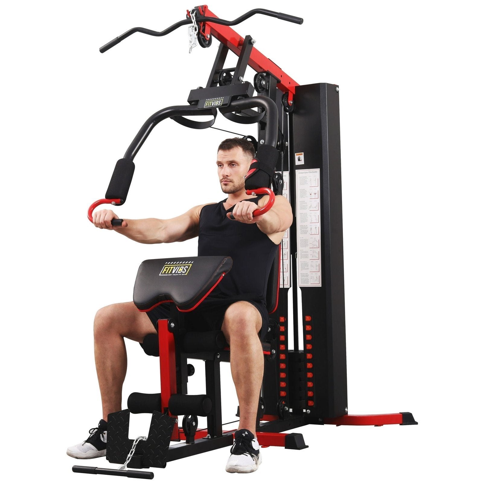 653-2 Fitvids LX750 Multifunctional Full Home Gym System Workout Station