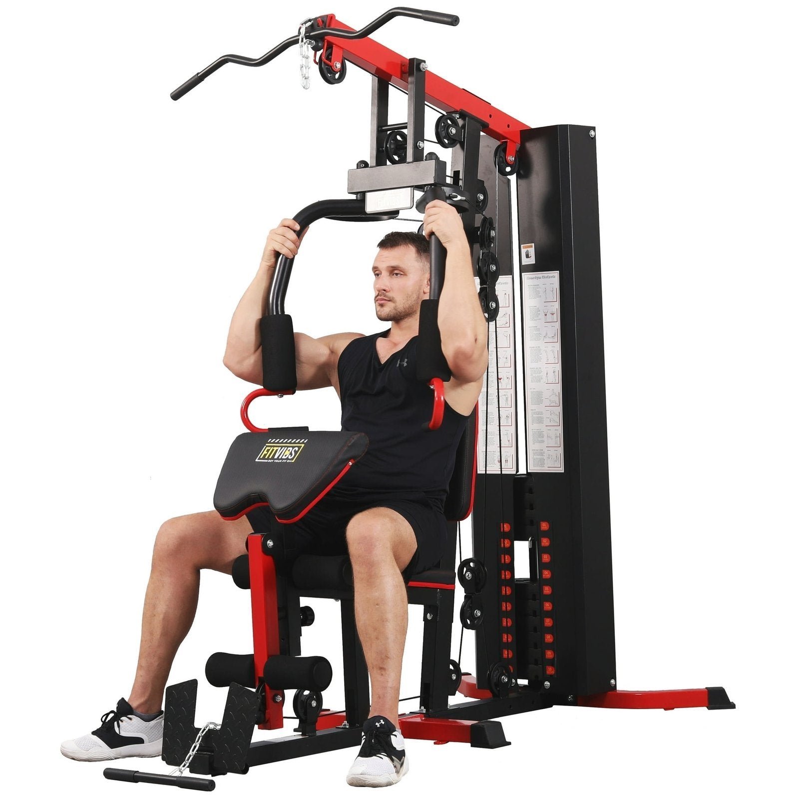 654-2 Fitvids LX750 Multifunctional Full Home Gym System Workout Station