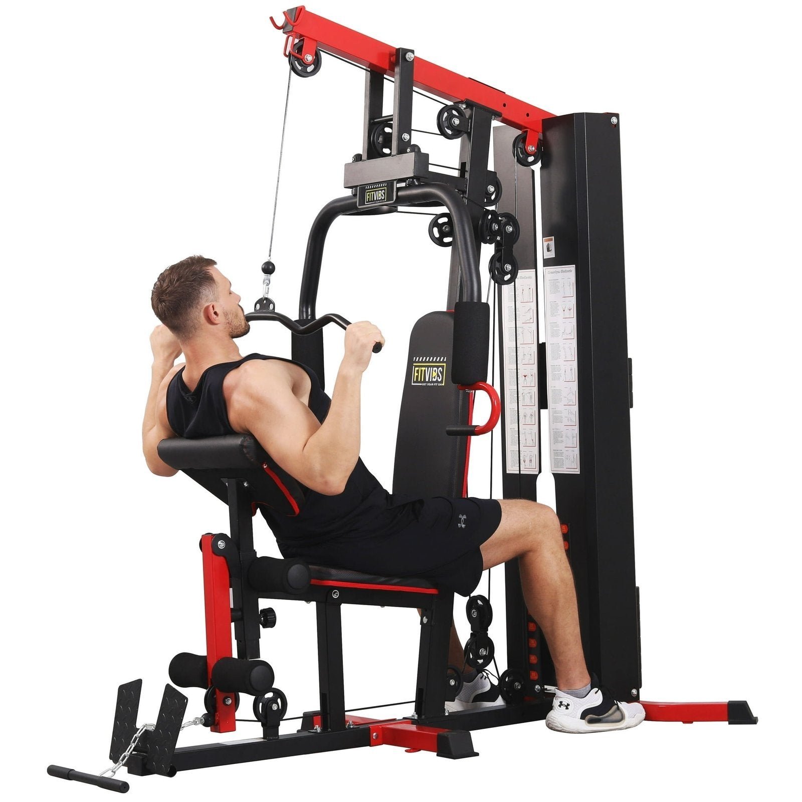 655-2 Fitvids LX750 Multifunctional Full Home Gym System Workout Station