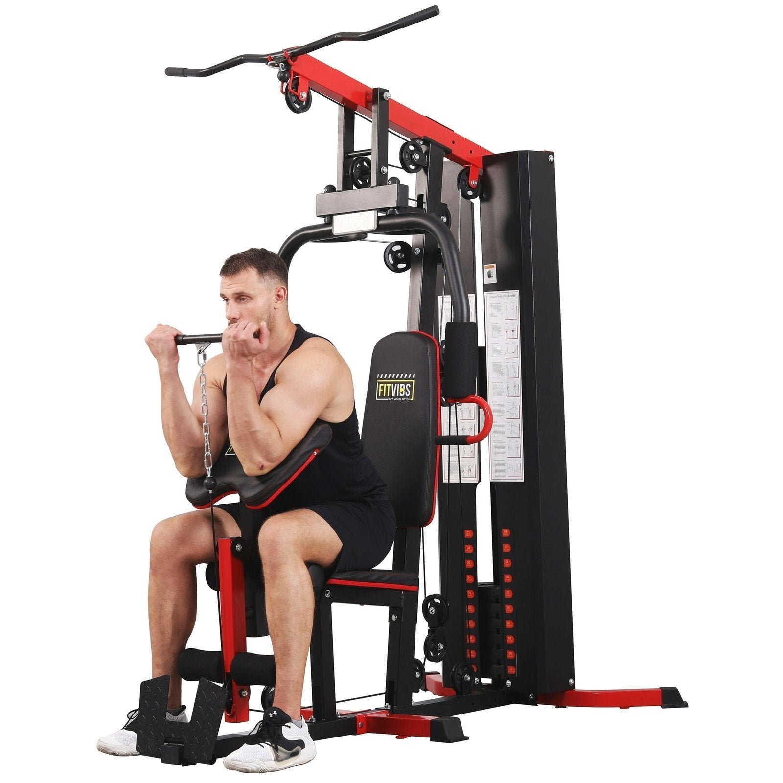 659-2 Fitvids LX750 Multifunctional Full Home Gym System Workout Station