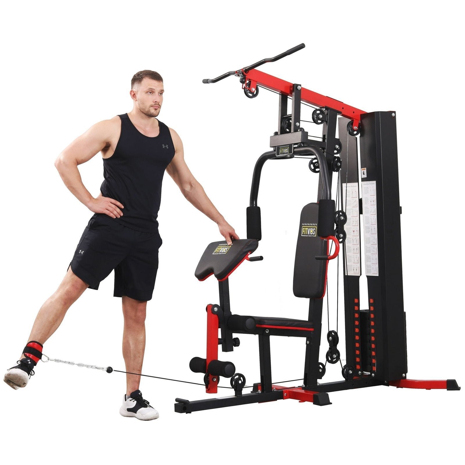 661-2 Fitvids LX750 Multifunctional Full Home Gym System Workout Station