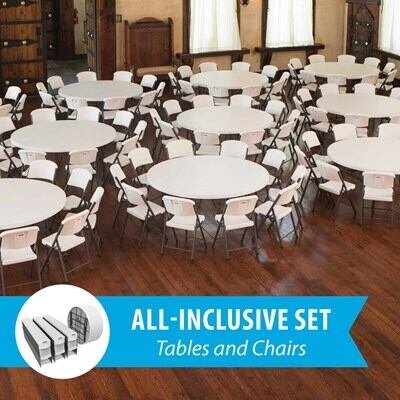 6c69a7d2-ab62-4c85-94ee-b2f31ef4afe1 Lifetime 72-Inch Round Tables (12) and Chairs Combo (120) - Commercial