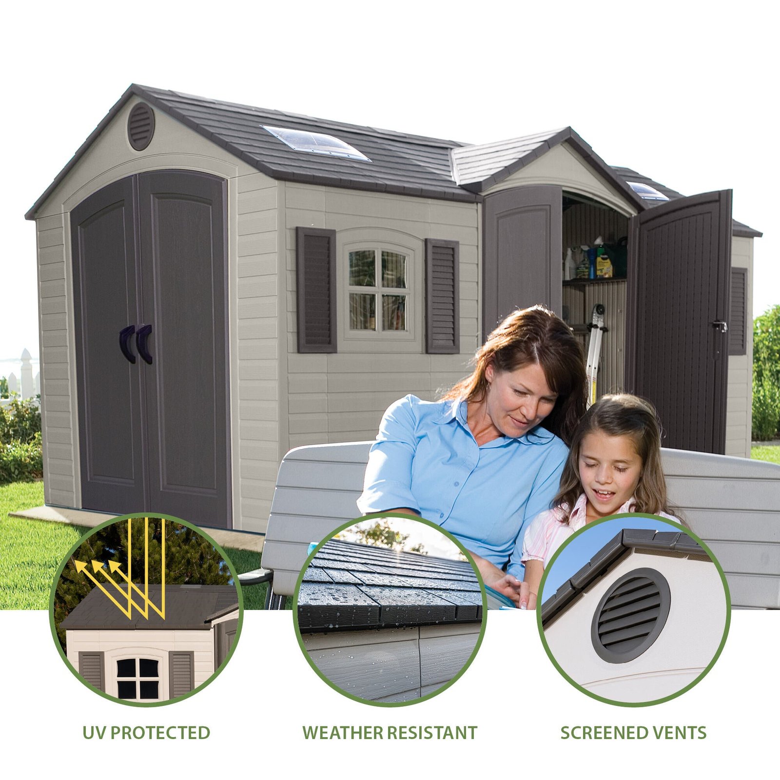 6fe742bf-34b5-433e-9cd4-f8db4ef1871e Lifetime 15 Ft. x 8 Ft. Outdoor Storage Shed