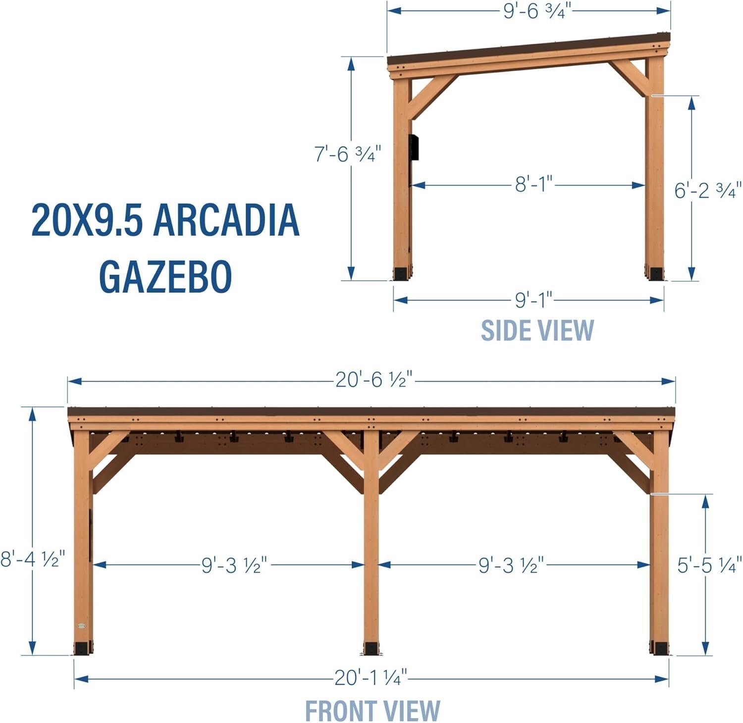 71QzViBm-HL._AC_SL1500 Backyard Discovery Arcadia Gazebo
