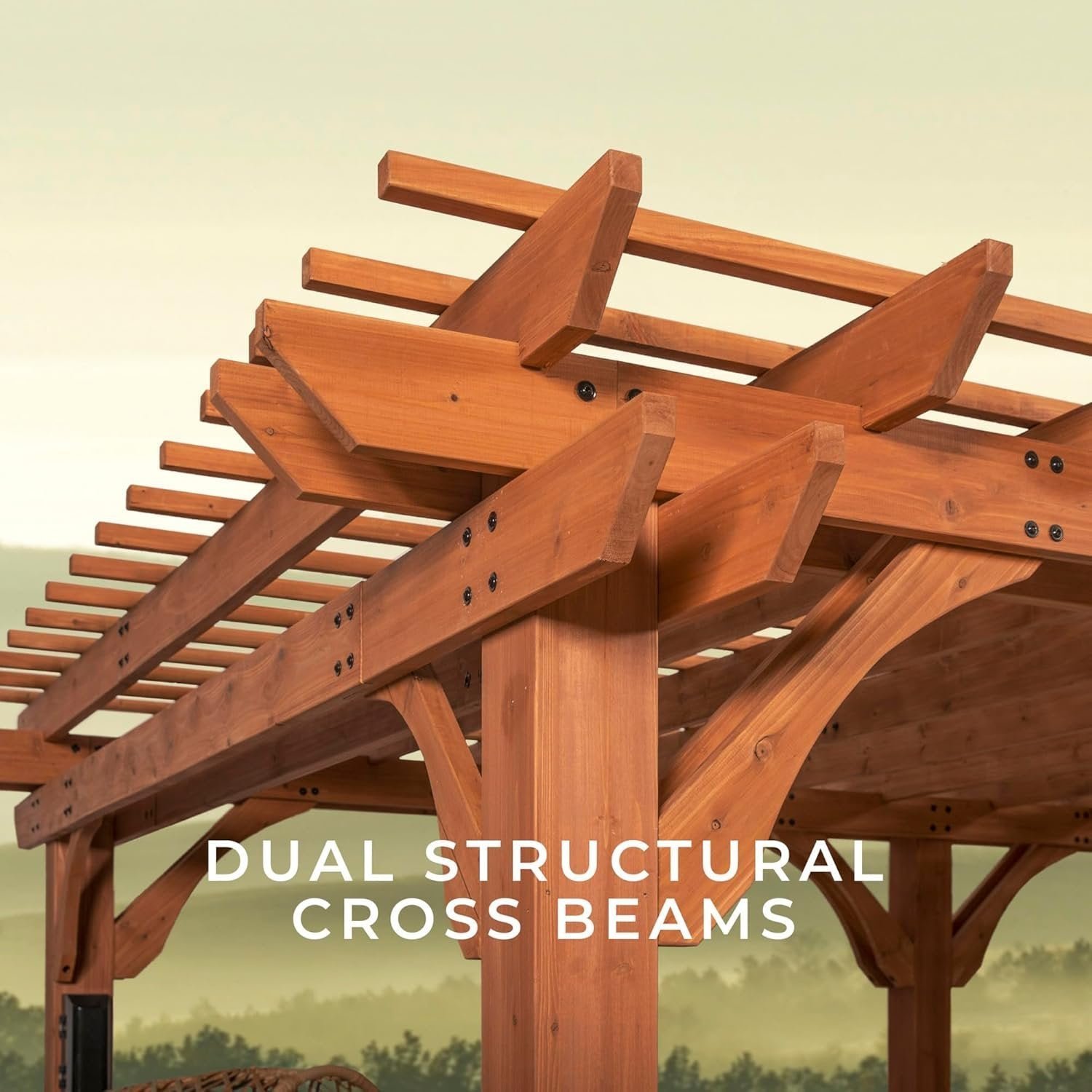 71Zde-ciNlL._AC_SL1500 Backyard Discovery Beaumont Freestanding Pergola 2101579COM