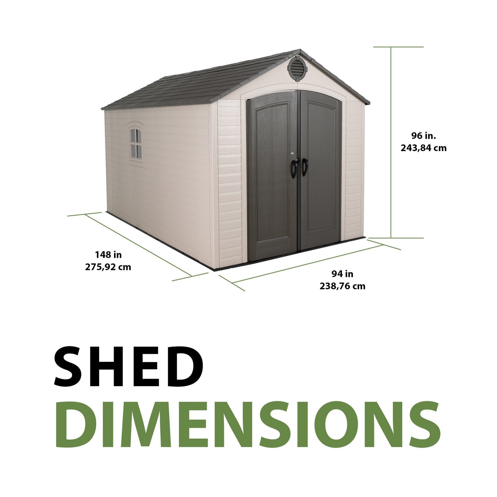 7388d40e-4e46-42d6-95f9-21bf3379e2cb Lifetime 8 Ft. x 12.5 Ft. Outdoor Storage Shed
