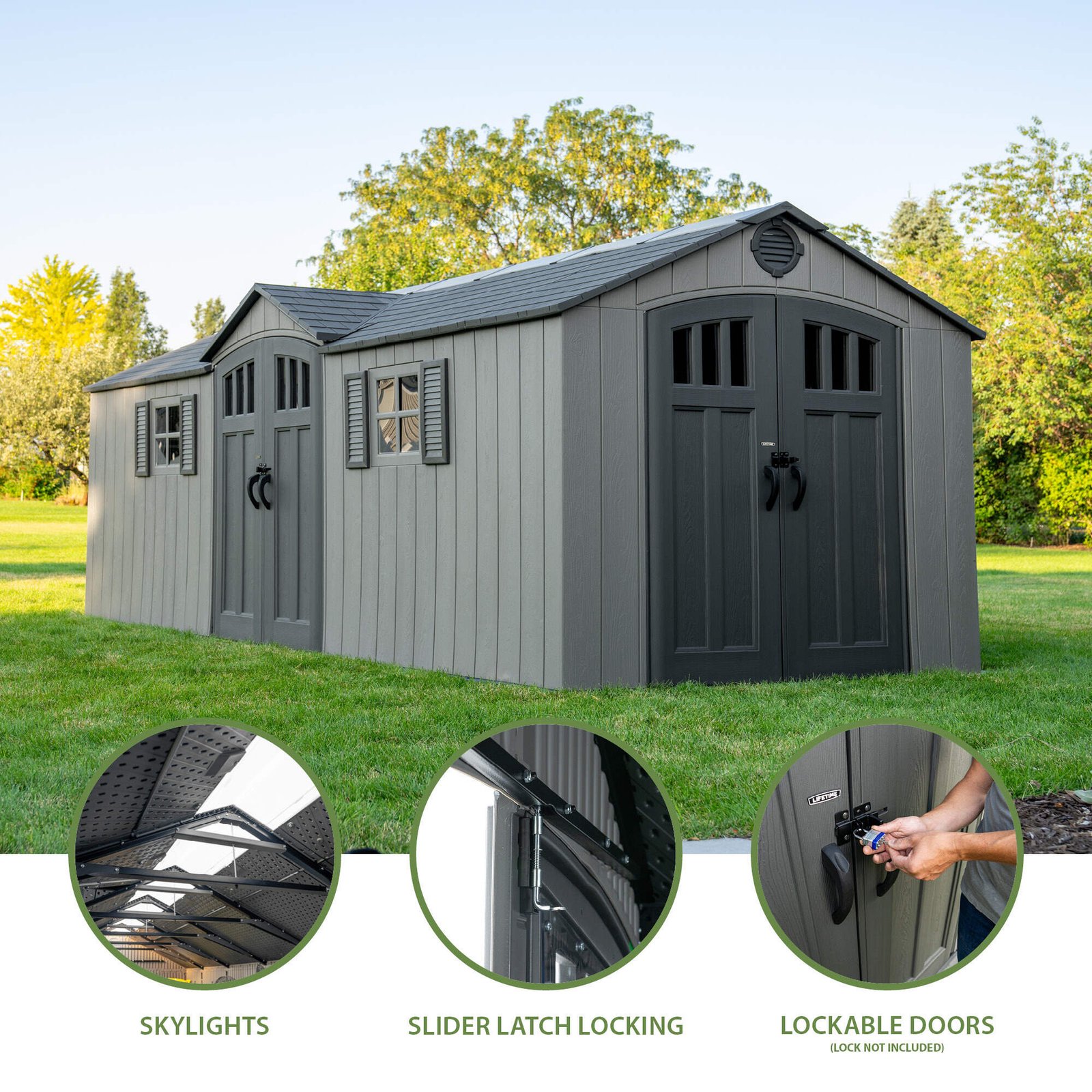 81656d5d-65e4-4e51-a81d-9035aaa95b5a Lifetime 20 x 8 Foot Outdoor Storage Shed