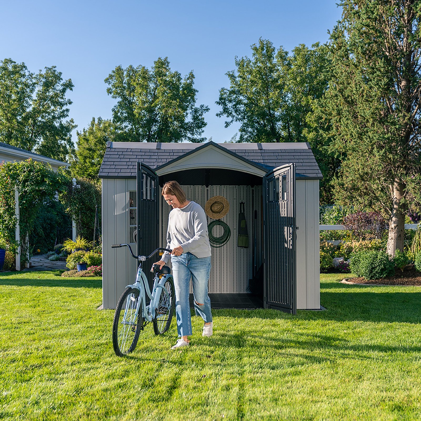 8c03dab8-6123-4445-b6b6-63cf3a536f45 Lifetime 10 Ft. X 8 Ft. Side Entry Outdoor Storage Shed