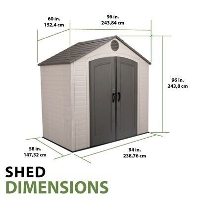 8d2386b1-d5b6-4488-9cf3-1ab7625f00e2 Lifetime 8 Ft. x 5 Ft. Outdoor Storage Shed