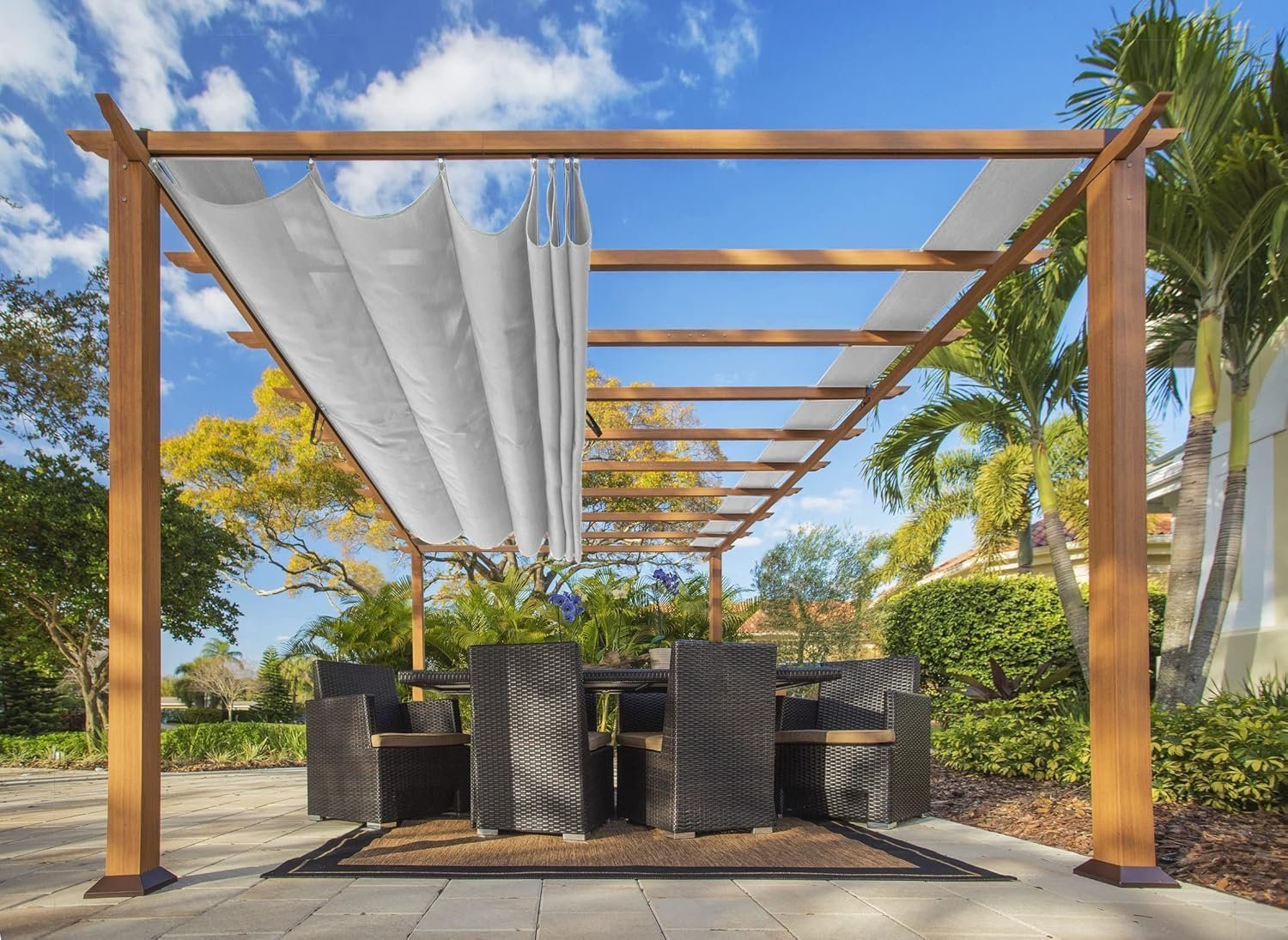 91whmQz1XkL._AC_SL1500 Florence Aluminum Pergola with Canopy Paragon Outdoor