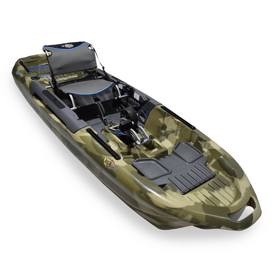943-1 3 Waters Big Fish 108′ Length Urban Camo Pro Fish Pedal Drive Cathedral Hull