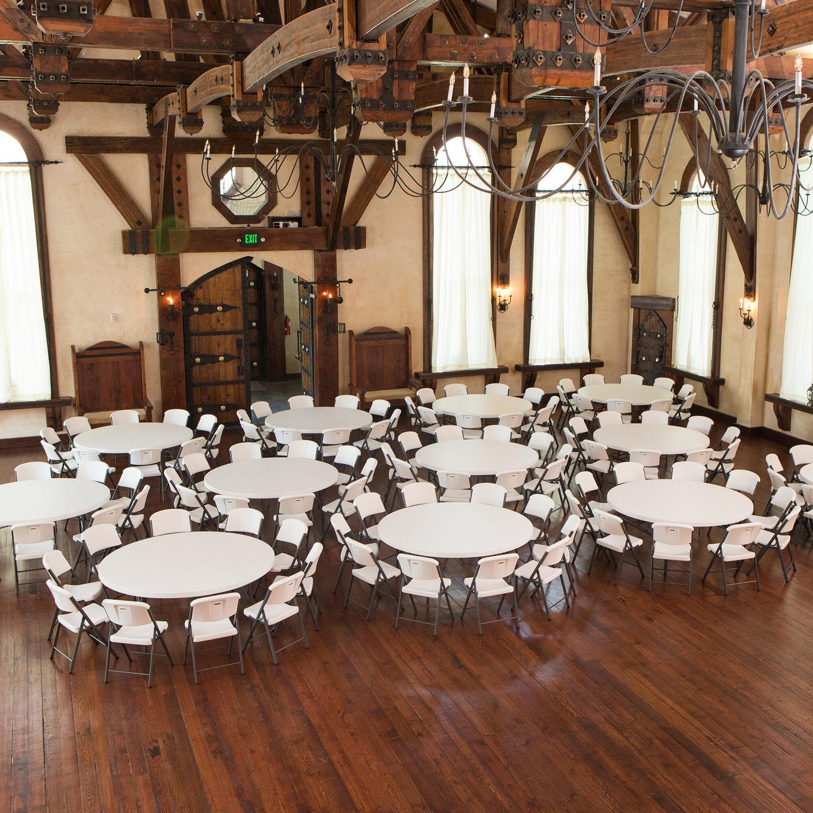 99894fac-d61d-41c0-b792-68e46ad49f0a Lifetime 72-Inch Round Tables (12) and Chairs Combo (120) - Commercial