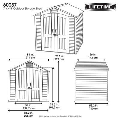 9c5c482e-0c9d-4b2f-bda6-32d9cc423894 Lifetime 7 Ft. x 4.5 Ft. Outdoor Storage Shed