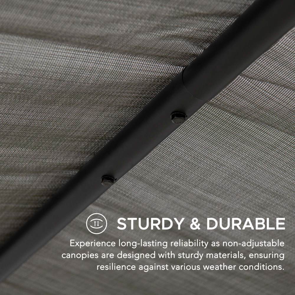 A106024803_10x10_Metal_Pergola_Durable SUNJOY 10x10 Darkeford Metal Pergola with Sling Fabric Canopy - Black