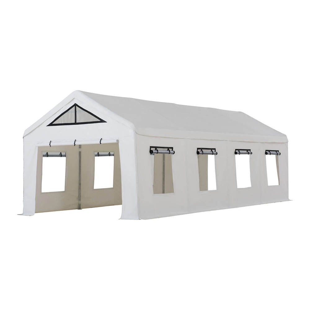 A110001700_12x30_Sundale_Party_Tent_Overall SUNJOY 12x30 Sundale Party Tent with 8 Removable PE Windows and 2 Roll-up Side Walls