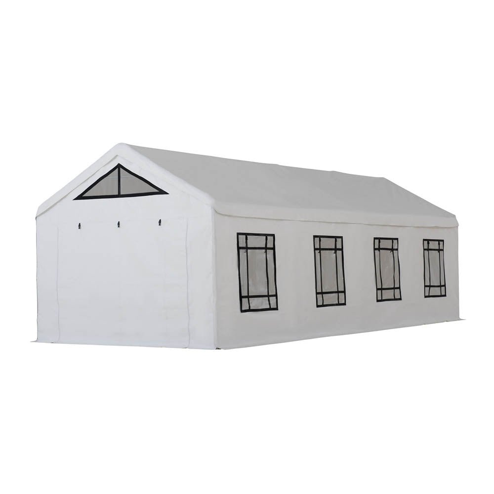 A110001700_12x30_Sundale_Party_Tent_Overall_1 SUNJOY 12x30 Sundale Party Tent with 8 Removable PE Windows and 2 Roll-up Side Walls