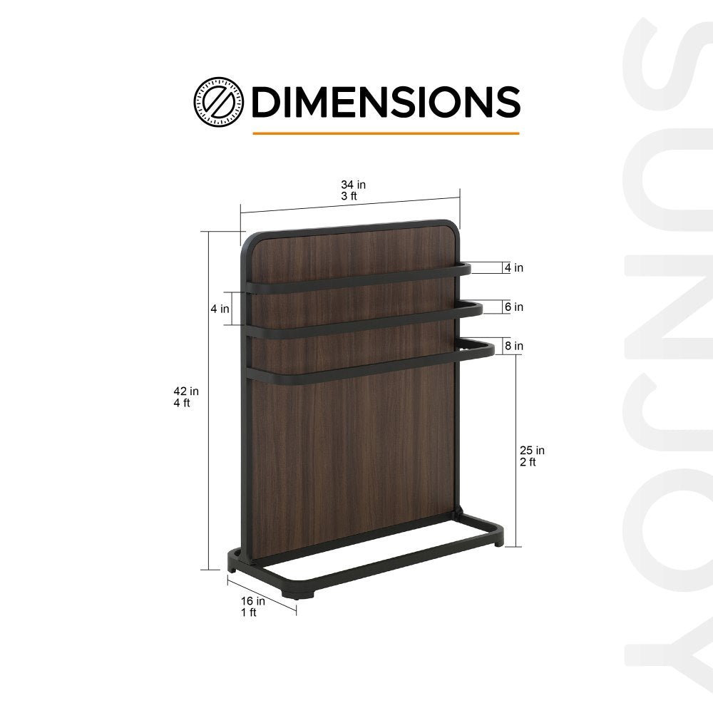 A803003500_Drying_Rack_Towel_Valet_Holder_dimensions SUNJOY Poolside Drying Rack Towel Valet Holder with 3 Crossbars