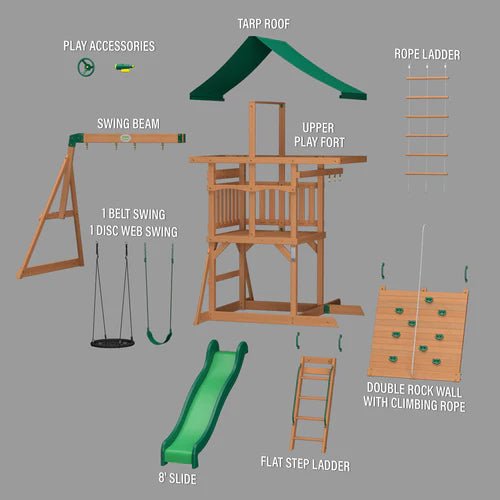Grayson-Peak-Exploded-2 Backyard Discovery Grayson Peak Swing Set