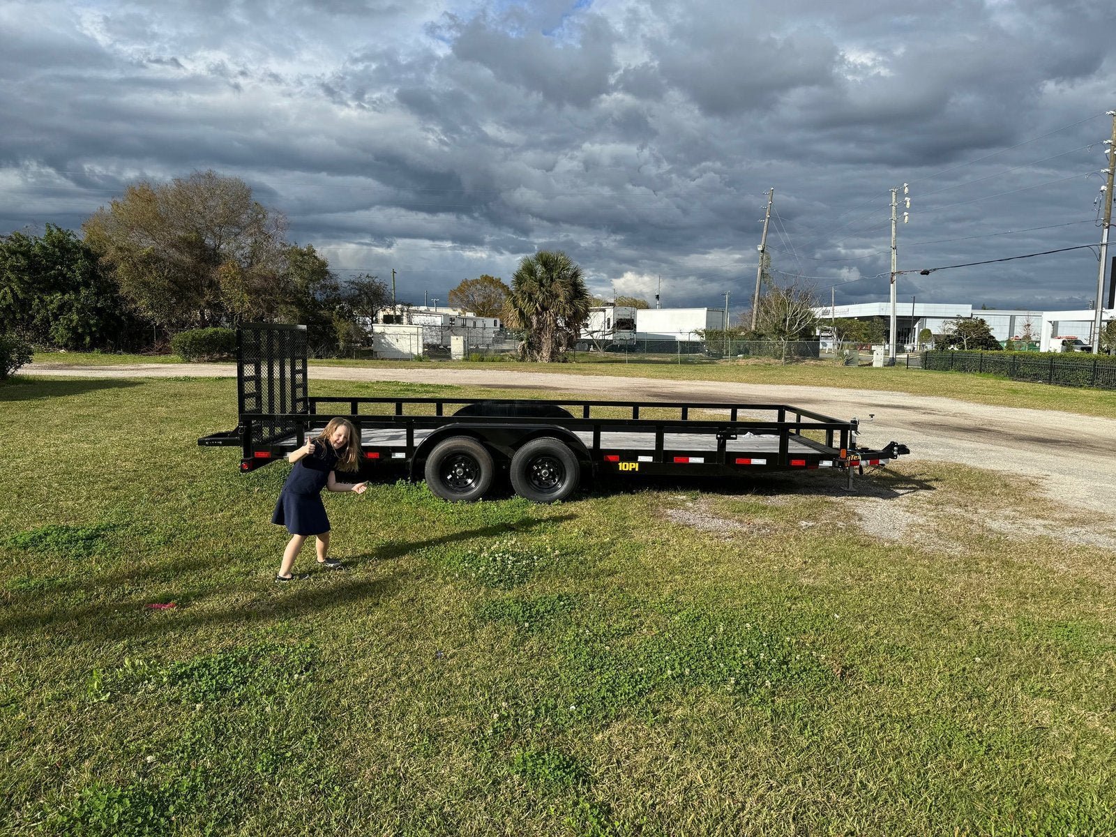 IMG_0442 7X20 Big Tex Tandem Axle Pipe Top Black Utility Trailer (10PI-20BK4HDIR)
