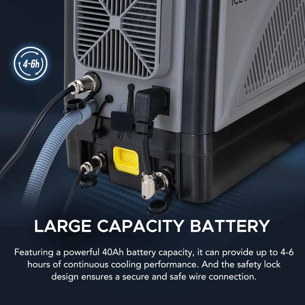 N101000101_N101900101_Portable_Air_Conditioner_BATTERY SUNJOY IceCove Portable Air Conditioner with 1 Power Bank for Outdoor Tents and Indoors - Gray